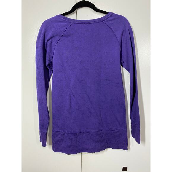 Glen Ivy Hot Springs Logo Purple Long Sleeve Tunic Top with Pocket Medium NEW - Picture 4 of 7